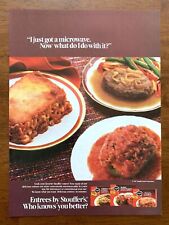 1987 Stouffer's Entrees Vintage Print Ad/Poster 80s Pop Art Home Decor    picture
