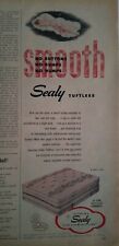 1952 pink Sealy tuftless bed mattress no buttons bumps humps vintage ad picture