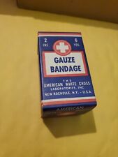 Lot Of 12 NOS Vintage American White Cross Gauze Bandage 2 Ins x 6 Yds picture