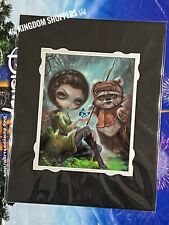 2024 Disney Parks Jasmine Becket-Griffith Star Wars Leia & Wicket Print 14x18” picture