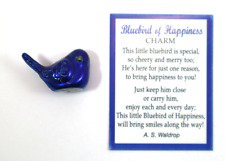 Y5 BLUEBIRD OF HAPPINESS Pocket charm blue bird figurine Ganz er36100 miniature picture