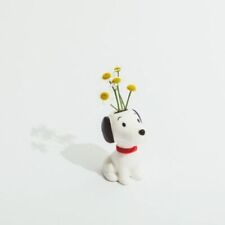Peanuts 50's Snoopy Mini Flower Vase Pot Figure Porcelain Museum Japan Limited picture