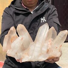 8.27lb Large Natural Clear White Quartz Crystal Cluster Rough Specimen Healing picture