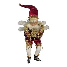 Mark Roberts Fairy Red Wings 10” Gold Bearded Vintage Boots Hat Cute Man picture