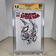 Amazing Spider Man 1 CGC 9.8 SS Vernomized Spiderman Sketch Alex Riegel ART picture