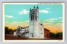 Ottumwa IA-Iowa, St Mary's Catholic Church, Antique Vintage Souvenir Postcard picture