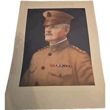 Antique 1918 color print of WWI John J. 