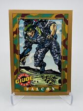 1991 Gi Joe Impel Gold Border Falcon Hall of Fame Card #10 picture