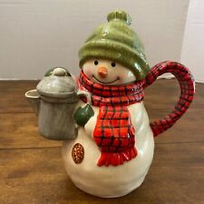 Hallmark Mitford Jan Karon Snowman Ceramic Teapot 8