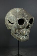African Bronze Skull Crest Mask - IBIBIO Tribe, Nigeria, TRIBAL ART CRAFTS picture