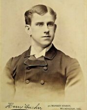 Wilmington Delaware Cabinet Photo ID'd Man John Gary HARRY BUCHER 1880s  JX picture