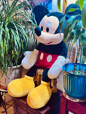 Disney Giant Jumbo Vintage 48 Inch Stuffed Mickey Mouse Plush Doll Very Clean picture