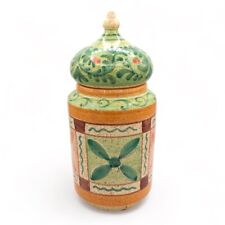 Horchow Medici Italy Tuscany Colorful Ceramic Kitchen Canister Large 13