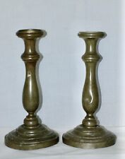 Exceptional Pair of Early American Pewter Candlestick c. 1800s' picture