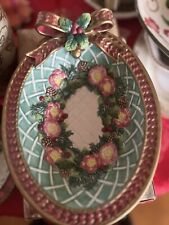Fitz and Floyd Christmas Wreath Oval Vegetable Bowl   VNT 1997 picture