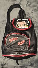 Betty Boop Vintage Leather Backpack/ RARE 1995 picture