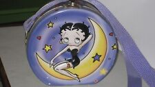 Vintage 2001 Betty Boop Metal Round Purse, Featuring Pudgy. Embossed Metal. picture