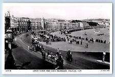 Douglas IOM Postcard Jubilee Clock and Loch Promenade c1930's Tuck RPPC Photo picture