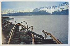 Seward Alaska Railroad to Nowhere Vintage Color Photo Postcard, Unposted Card picture