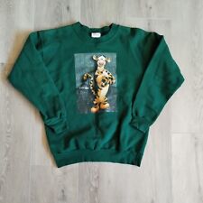 Vintage Tigger Sweatshirt Disney Store S Green Long Sleeve Cotton Pullover Pooh picture