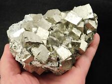 BIG AAA PYRITE Crystal CUBE Cluster with Quartz From Peru 1223gr picture
