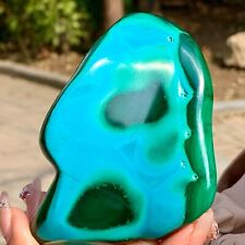 255G Natural Chrysocolla/Malachite transparent cluster rough mineral sample picture