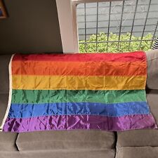 Vintage 80s LGBT Pride Flag Rainbow Rare Paramount Flag Co. SF Gay Interest 3x5  picture
