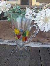 Vintage Amici Hand Blown Art Glass Mosaic Multi Color 10.5