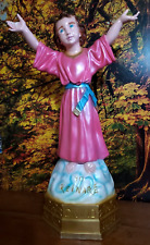 Nino Davino Yo Reinare Catholic Jesus  Easter Statue Indoor Outdoor Pink 32 Inch picture