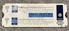 Vintage 1963 Hubbell Metals Cold Weight Steel Calculator Slide Rule picture