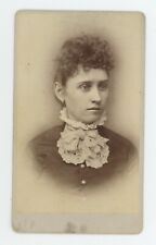 Antique CDV Circa 1870s Stunning Gorgeous Woman With Beautiful Eyes El Paso, IL picture
