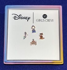 Disney X Girls Crew Cinderella Rose Gold Tone Stud Earring Set NEW picture