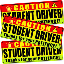 Student Driver Magnet Bumper Stickers For A New Driver Magnet Car Sign Pack Of 3 picture