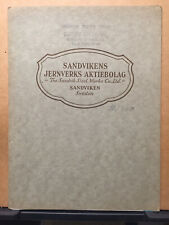 Vtg Sandvikens Jernverks Aktiebolag Brochure Sandvik Steel Works Sweden 1930 picture