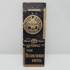 Vintage Matchcover The Berkshire Hotel Reading Pennsylvania picture