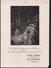 1928 LENTHERIC PERFUME PARIS FORET VIERGE  BOTTLE SEXY WOMAN PHOTO BEAUTY 20797 picture