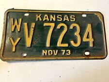 Vintage 1973 Kansas V7234 Wyandotte County License Plate picture