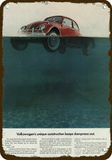 1967 VOLKSWAGEN BEETLE VW Car Floats Vintage-Look DECORATIVE REPLICA METAL SIGN picture