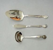 vintage NASCO NATIONAL silverplate flatware NORMA ROSE butter knife ladle pie picture