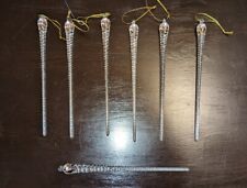 Lot Of 7  Vintage Glass Icicle Christmas Ornaments  picture
