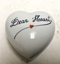 Chamart Limoges France ((DEAR HEART)) Heart Shaped Trinket Box  2.5