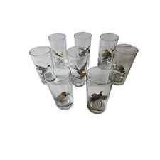 NED SMITH Game Bird Highball Glasses VINTAGE - set of 8 picture