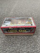 1960s Skeleton Coffin Wind Up Bank  New Old Stock picture