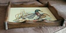 Lynn Bean Artist Duck Picture Lithograph  Cabin Rustic Country Wood Serving Tray picture