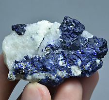 270 CT Natural Sodalite Crystals, Fluorescent, Pyrite On Calcite matrix @ AFG picture