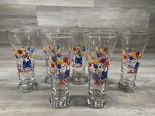 Lot Of 7 Vintage Bud Light Spuds Mackenzie Pilsner Beer Glasses 1987 Party 7.25” picture