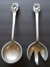Vintage Large Lion Spoon & Fork Table Ware Accessories picture
