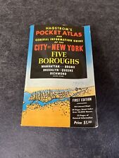 Vintage 1957 Hagstrom Pocket Atlas New York Five Boroughs - First Edition / A9 picture
