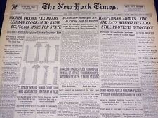 1935 JAN 29 NEW YORK TIMES - HAUPTMANN ADMITS LYING, SAYS WILENTZ LIES - NT 1948 picture