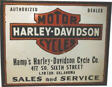 PORCELAIN  HARLEY DAVIDSON ENAMEL SIGN  30X25 INCHES DOUBLE SIDED picture